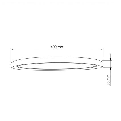 Brilagi - LED lubinis šviestuvas CARLOS LED/24W/230V, skersmuo 40 cm, baltas