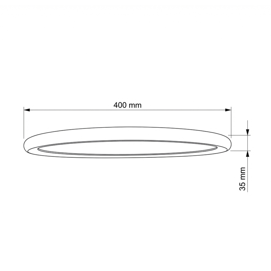 Brilagi - LED lubinis šviestuvas CARLOS LED/24W/230V, skersmuo 40 cm, baltas