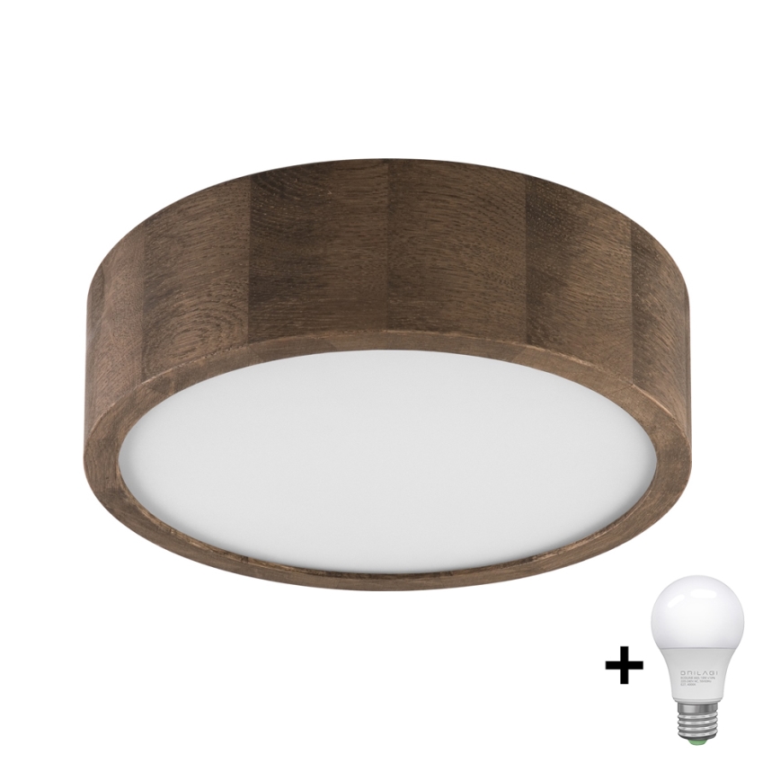 Brilagi - LED Lubinis šviestuvas CARVALHO 1xE27/60W/230V ąžuolas diametras 27 cm
