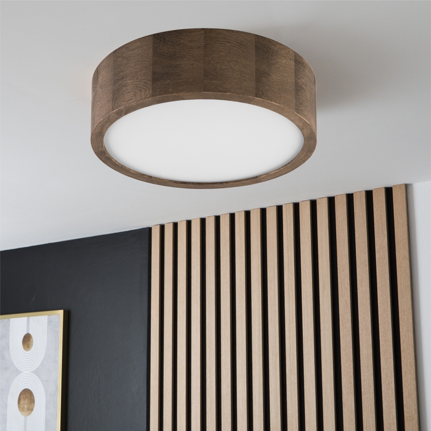 Brilagi - LED Lubinis šviestuvas CARVALHO 1xE27/60W/230V ąžuolas diametras 27 cm