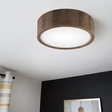 Brilagi - LED Lubinis šviestuvas CARVALHO 1xE27/60W/230V ąžuolas diametras 27 cm