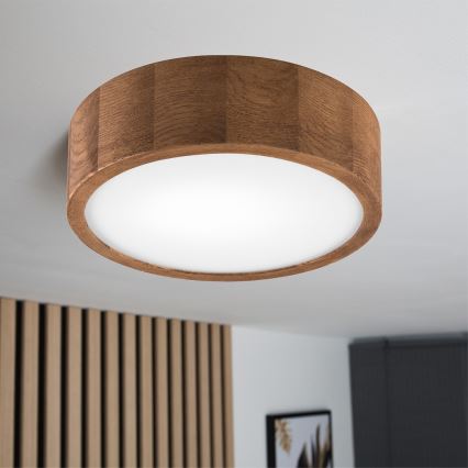 Brilagi - LED lubinis šviestuvas CARVALHO 1xE27/60W/230V ąžuolas vyšnia diametras 27 cm