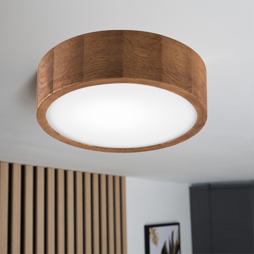 Brilagi - LED lubinis šviestuvas CARVALHO 1xE27/60W/230V ąžuolas vyšnia diametras 27 cm