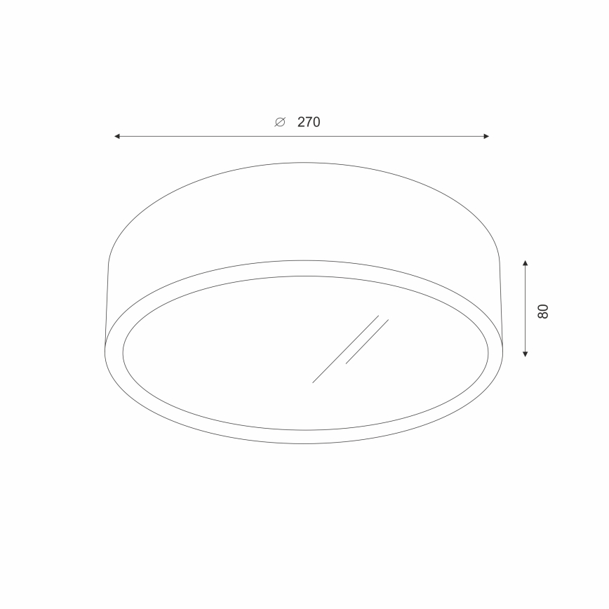 Brilagi - LED lubinis šviestuvas CARVALHO 1xE27/60W/230V ąžuolas vyšnia diametras 27 cm