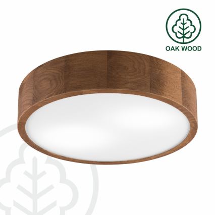 Brilagi - LED Lubinis šviestuvas CARVALHO 2xE27/60W/230V ąžuolo vyšnia, skersmuo 37 cm