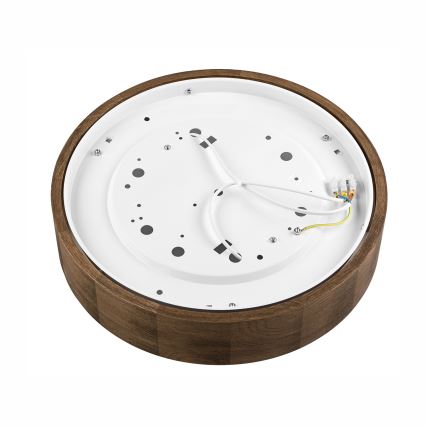 Brilagi - LED lubinis šviestuvas CARVALHO 2xE27/60W/230V ąžuolo riešuto spalvos, skersmuo 37 cm