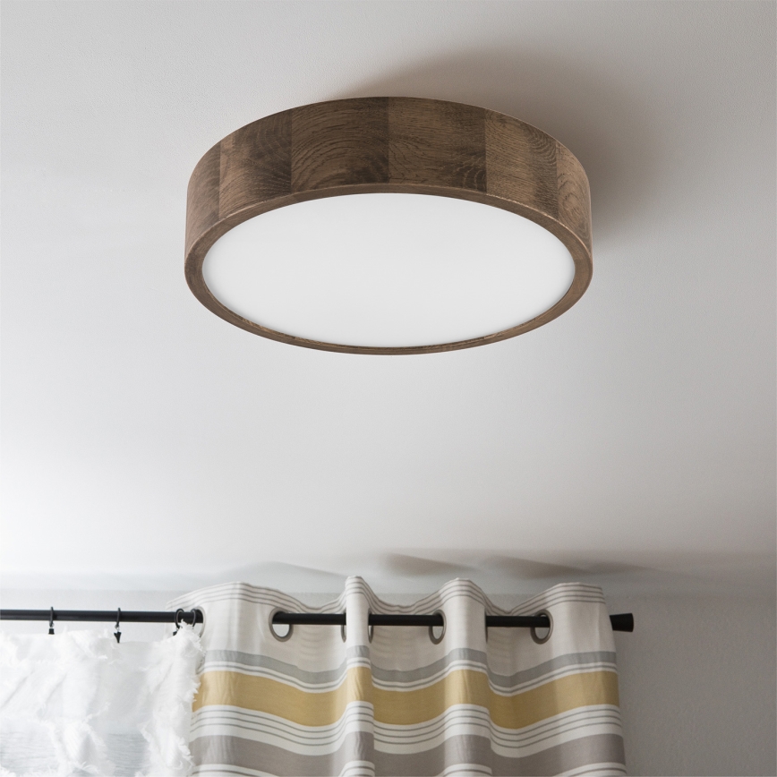 Brilagi - LED Lubinis šviestuvas CARVALHO 2xE27/60W/230V ąžuolas diametras 37 cm
