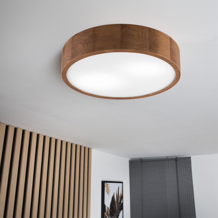 Brilagi - LED lubinis šviestuvas CARVALHO 2xE27/60W/230V ąžuolas vyšnia diametras 37 cm