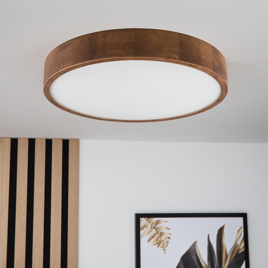 Brilagi - LED lubinis šviestuvas CARVALHO 3xE27/60W/230V ąžuolas vyšnia diametras 47 cm