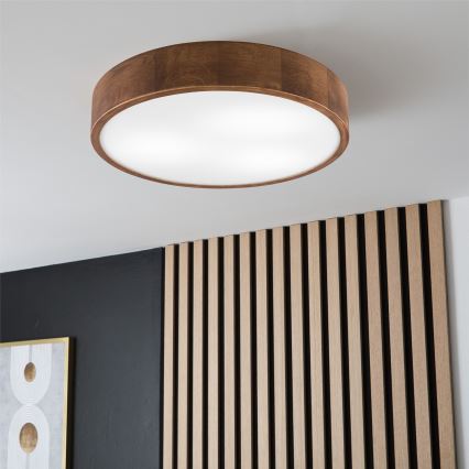 Brilagi - LED lubinis šviestuvas CARVALHO 3xE27/60W/230V ąžuolas vyšnia diametras 47 cm