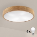 Brilagi - LED Lubinis šviestuvas CARVALHO 4xE27/60W/230V 57,5 cm