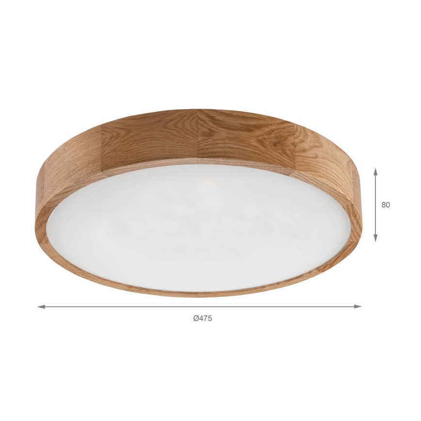 Brilagi - LED lubinis šviestuvas CARVALHO LED/36W/230V, ąžuolas, skersmuo 47,5 cm