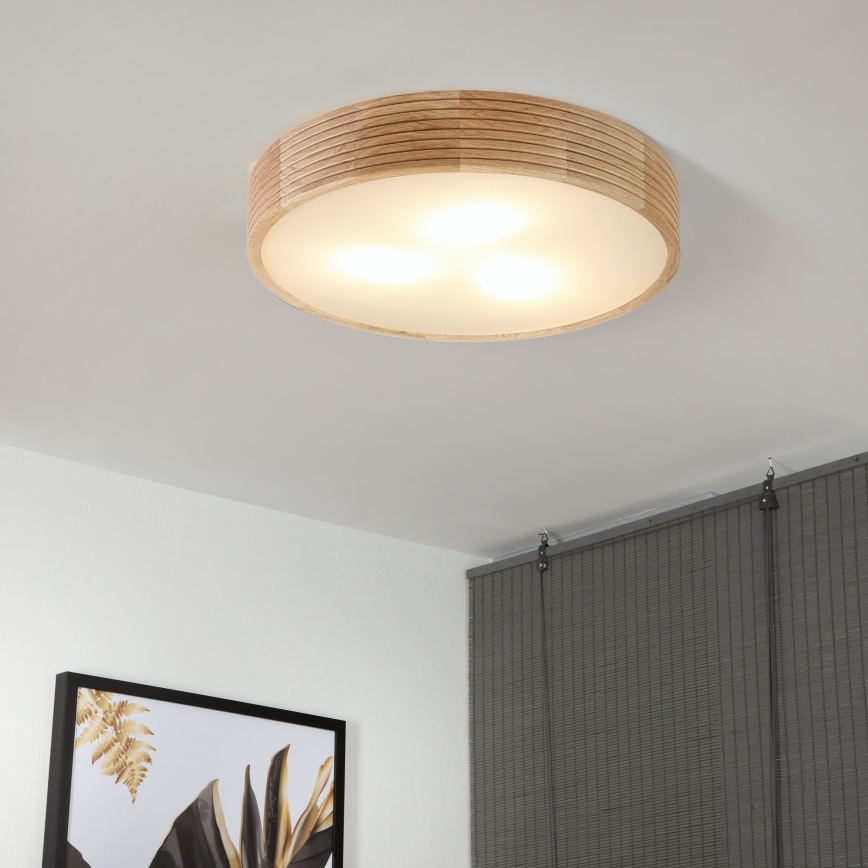 Brilagi - LED lubinis šviestuvas CARVALHO MODERN 3xE27/60W/230V, skersmuo 47,5 cm, ąžuolas