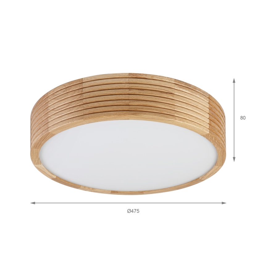 Brilagi - LED lubinis šviestuvas CARVALHO MODERN 3xE27/60W/230V, skersmuo 47,5 cm, ąžuolas