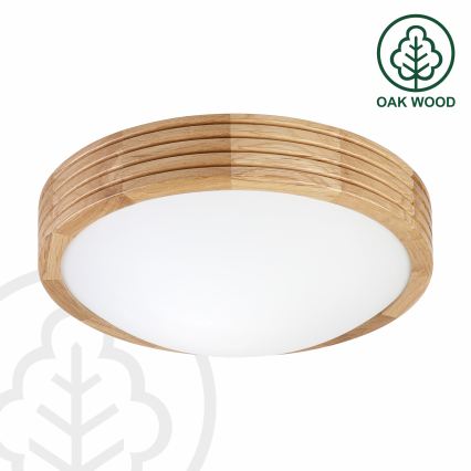 Brilagi - LED lubinis šviestuvas CARVALHO MODERN SLIM 1xE27/60W/230V skers. 27,5 cm ąžuolas