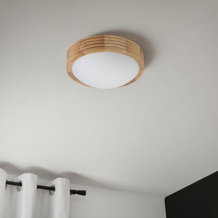Brilagi - LED lubinis šviestuvas CARVALHO MODERN SLIM 1xE27/60W/230V skers. 27,5 cm ąžuolas