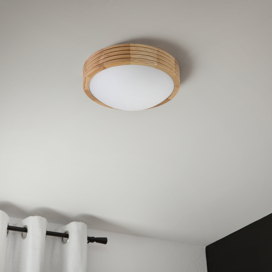 Brilagi - LED lubinis šviestuvas CARVALHO MODERN SLIM 1xE27/60W/230V skers. 27,5 cm ąžuolas