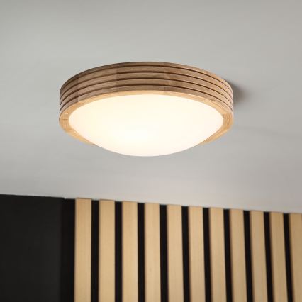 Brilagi - LED lubinis šviestuvas CARVALHO MODERN SLIM 1xE27/60W/230V skers. 27,5 cm ąžuolas