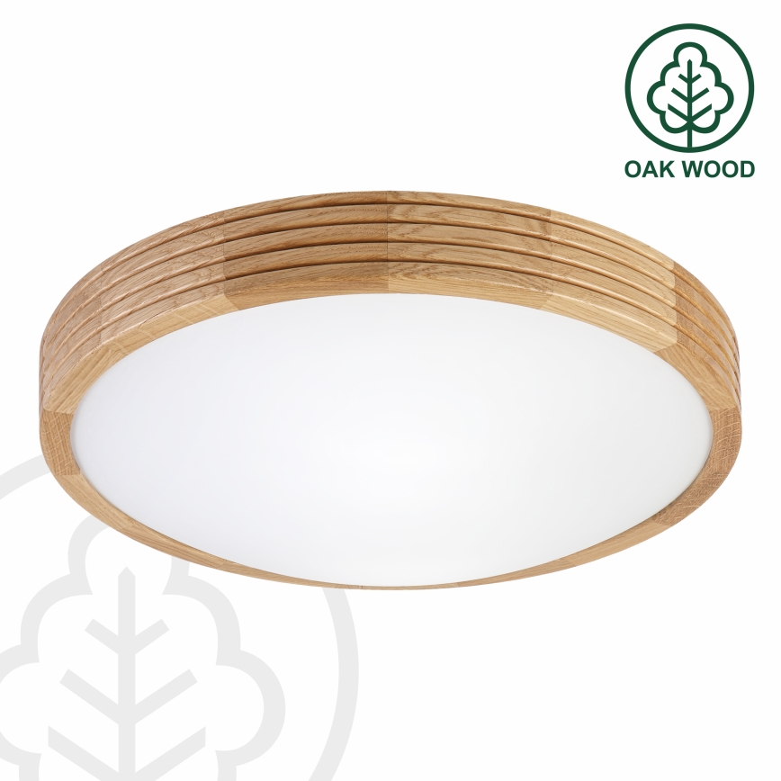 Brilagi - LED lubinis šviestuvas CARVALHO MODERN SLIM 2xE27/60W/230V Ø 37,5 cm ąžuolas