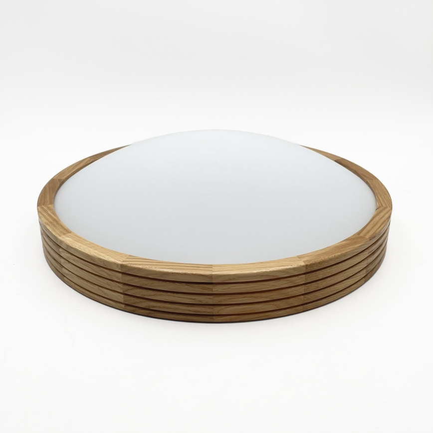 Brilagi - LED lubinis šviestuvas CARVALHO MODERN SLIM 2xE27/60W/230V Ø 37,5 cm ąžuolas