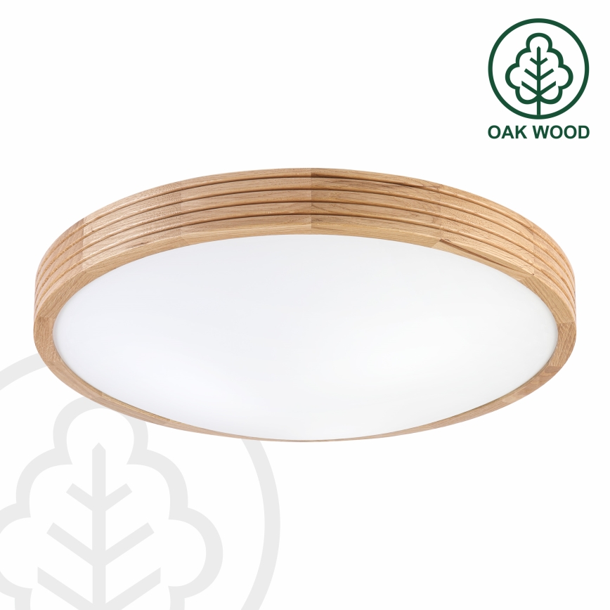 Brilagi - LED lubinis šviestuvas CARVALHO MODERN SLIM 3xE27/60W/230V skersmuo 47,5 cm ąžuolas