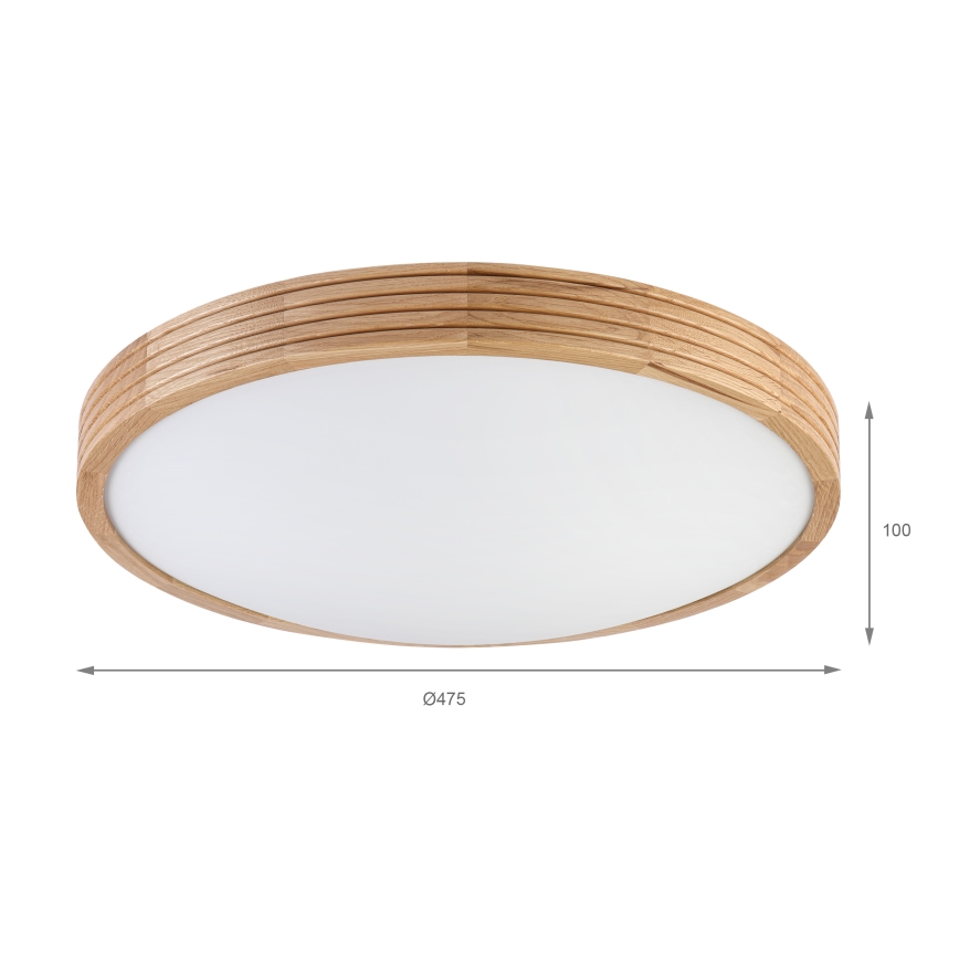 Brilagi - LED lubinis šviestuvas CARVALHO MODERN SLIM 3xE27/60W/230V skersmuo 47,5 cm ąžuolas