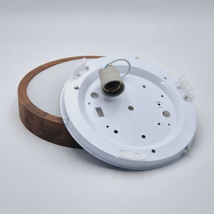 Brilagi - LED lubinis šviestuvas CARVALHO SLIM 1xE27/15W/230V ąžuolas/vyšnia skersm. 27 cm