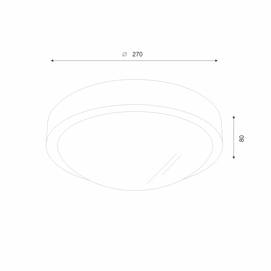 Brilagi - LED lubinis šviestuvas CARVALHO SLIM 1xE27/60W/230V ąžuolas diametras 27 cm