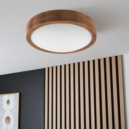 Brilagi - LED lubinis šviestuvas CARVALHO SLIM 1xE27/60W/230V ąžuolas vyšnia diametras 27 cm