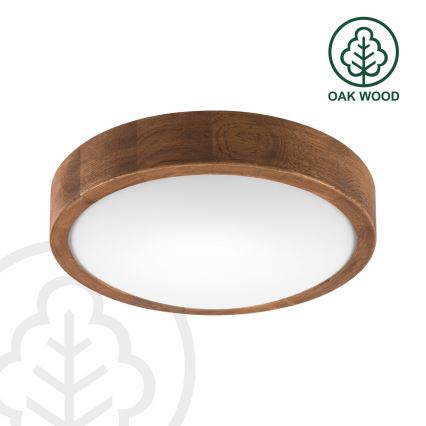 Brilagi - LED lubinis šviestuvas CARVALHO SLIM 1xE27/60W/230V ąžuolas vyšnia diametras 27 cm