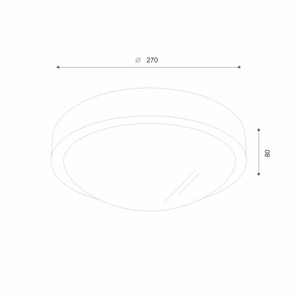 Brilagi - LED lubinis šviestuvas CARVALHO SLIM 1xE27/60W/230V ąžuolas vyšnia diametras 27 cm
