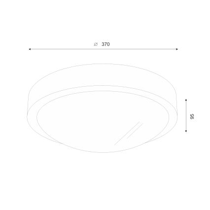 BRILAGI - LED lubinis šviestuvas CARVALHO SLIM, 2xE27/15W/230V, ąžuolas/vyšnia, skersmuo 37 cm