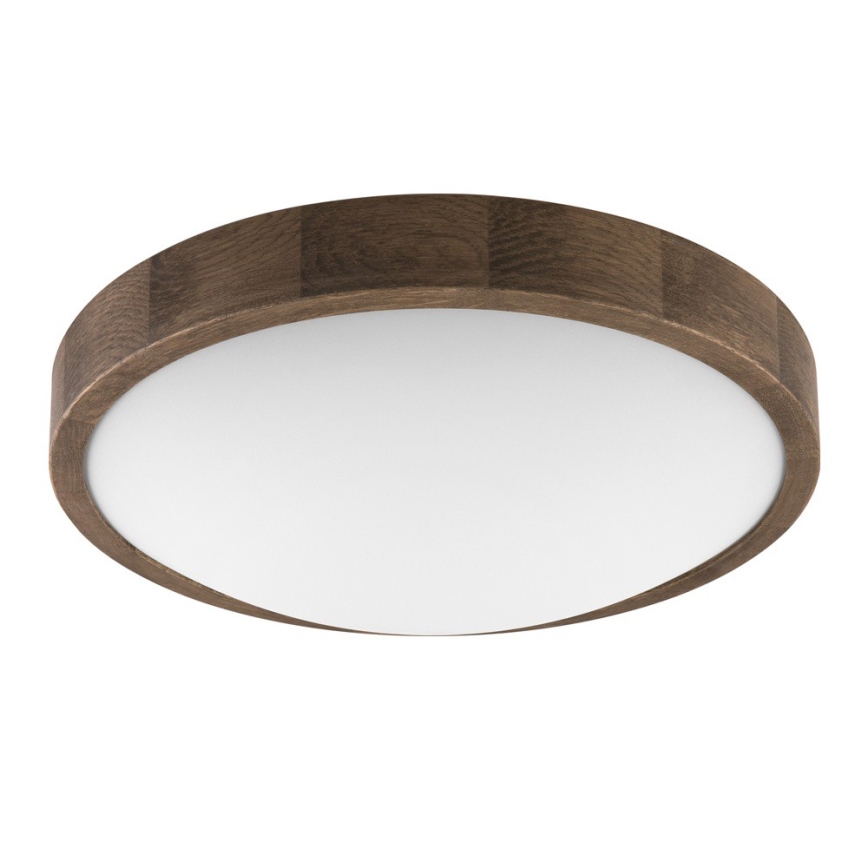 BRILAGI - LED lubinis šviestuvas CARVALHO SLIM 2xE27/15W/230V, ąžuolo riešuto apdaila, skersmuo 37 cm