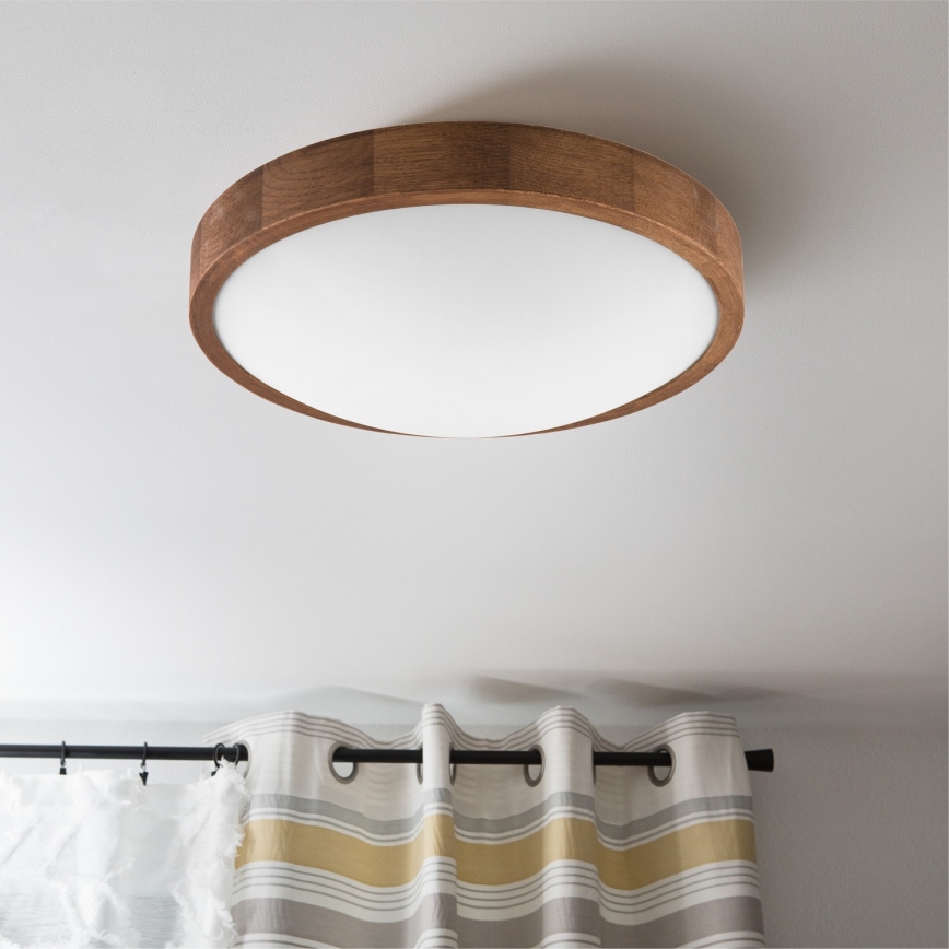Brilagi - LED lubinis šviestuvas CARVALHO SLIM 2xE27/60W/230V ąžuolas vyšnia diametras 37 cm