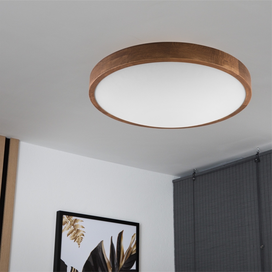 BRILAGI - LED lubinis šviestuvas CARVALHO SLIM 3xE27/15W/230V, ąžuolas/vyšnia, skersmuo 47 cm