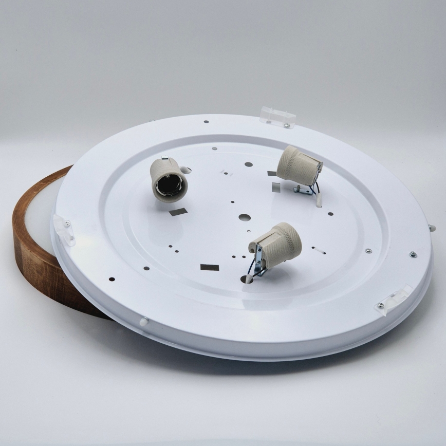 BRILAGI - LED lubinis šviestuvas CARVALHO SLIM 3xE27/15W/230V, ąžuolas/vyšnia, skersmuo 47 cm