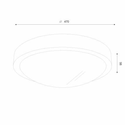 BRILAGI - LED lubinis šviestuvas CARVALHO SLIM 3xE27/15W/230V, ąžuolas/vyšnia, skersmuo 47 cm
