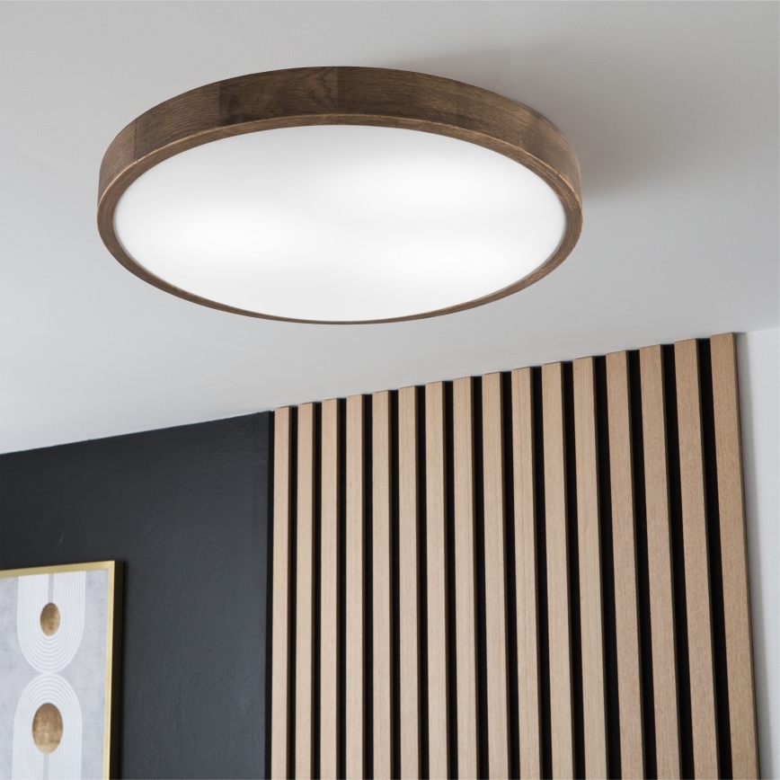 Brilagi - LED Lubinis šviestuvas CARVALHO SLIM 3xE27/60W/230V ąžuolas diametras 47 cm