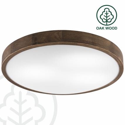 Brilagi - LED Lubinis šviestuvas CARVALHO SLIM 3xE27/60W/230V ąžuolas diametras 47 cm
