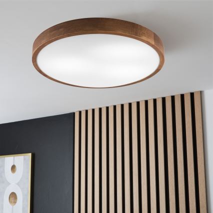 Brilagi - LED lubinis šviestuvas CARVALHO SLIM 3xE27/60W/230V ąžuolas vyšnia diametras 47 cm