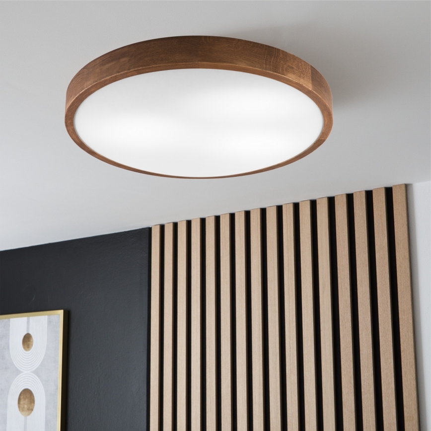 Brilagi - LED lubinis šviestuvas CARVALHO SLIM 3xE27/60W/230V ąžuolas vyšnia diametras 47 cm