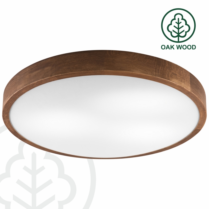 Brilagi - LED lubinis šviestuvas CARVALHO SLIM 3xE27/60W/230V ąžuolas vyšnia diametras 47 cm