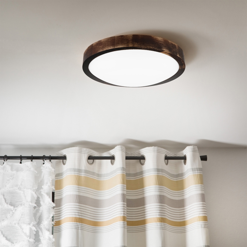 Brilagi - LED lubinis šviestuvas CARVALHO SLIM SMOKEY LED/20W/230V ąžuolas skersmuo 27,5 cm