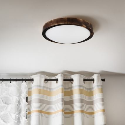 Brilagi - LED lubinis šviestuvas CARVALHO SLIM SMOKEY LED/20W/230V ąžuolas skersmuo 27,5 cm