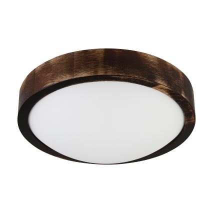 Brilagi - LED lubinis šviestuvas CARVALHO SLIM SMOKEY LED/20W/230V ąžuolas skersmuo 27,5 cm