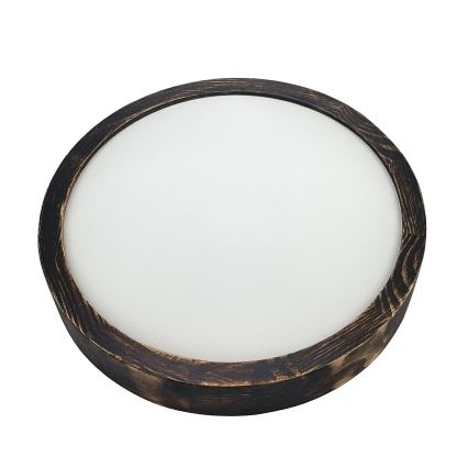 Brilagi - LED lubinis šviestuvas CARVALHO SLIM SMOKEY LED/20W/230V ąžuolas skersmuo 27,5 cm