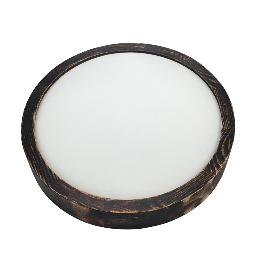 Brilagi - LED lubinis šviestuvas CARVALHO SLIM SMOKEY LED/20W/230V ąžuolas skersmuo 27,5 cm