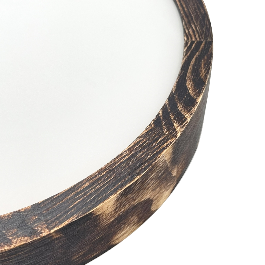 Brilagi - LED lubinis šviestuvas CARVALHO SLIM SMOKEY LED/20W/230V ąžuolas skersmuo 27,5 cm