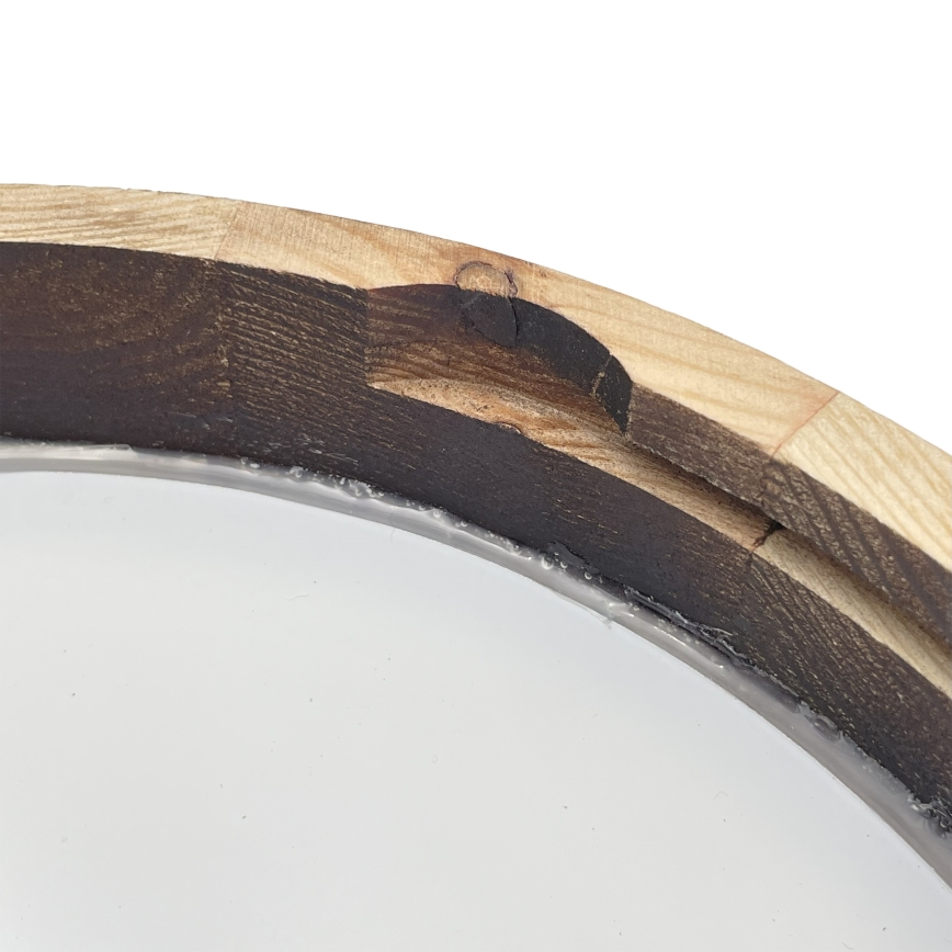 Brilagi - LED lubinis šviestuvas CARVALHO SLIM SMOKEY LED/20W/230V ąžuolas skersmuo 27,5 cm