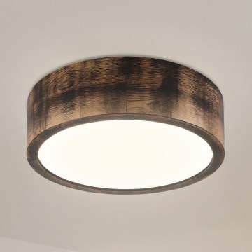 Brilagi - LED lubinis šviestuvas CARVALHO SMOKEY LED/20W/230V ąžuolas, skersmuo 27,5 cm